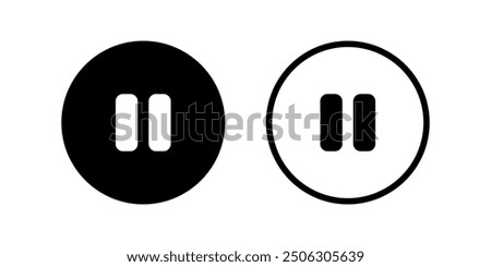 Pause icon set. flat illustration of vector icon