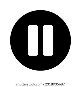 Pause icon. sign for mobile concept and web design. vector illustration