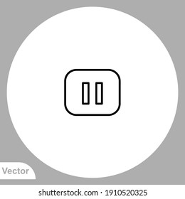 Pause icon sign vector,Symbol, logo illustration for web and mobile
