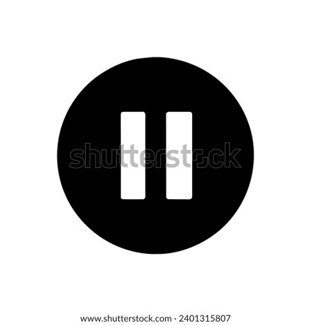 Pause icon. Simple vector sign