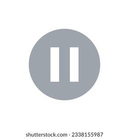pause icon stop symbol element design vector transparent