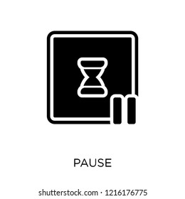 Pause icon. Pause symbol design from User interface collection. Simple element vector illustration on white background.