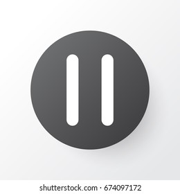 Pause Icon Symbol. Premium Quality Isolated Stop Element In Trendy Style.