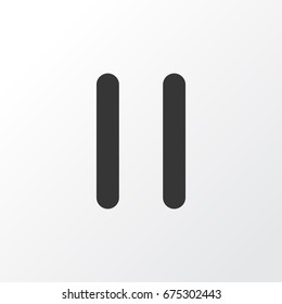Pause Icon Symbol. Premium Quality Isolated Stop Element In Trendy Style.