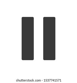 Pause icon symbol in simple vector style