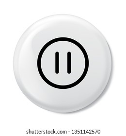 pause icon in trendy flat style isolated on background. pause icon page symbol for your web site design pause icon logo, app, UI. pause icon Vector illustration, EPS10. - Vector