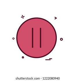 pause icon vector design