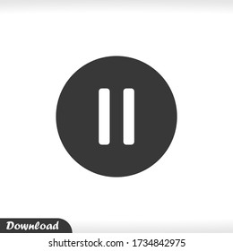 pause icon vector eps 10