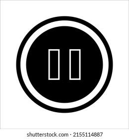 Pause icon, vector illustration. Flat design style. vector pause icon illustration on white background, pause icon Eps10. pause icon graphic symbol vector design.