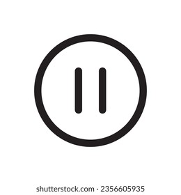 Pause icon, vector illustration. Flat design style. Vector pause icon illustration isolated on white background, pause icon Eps10. pause icons graphic design vector symbols.