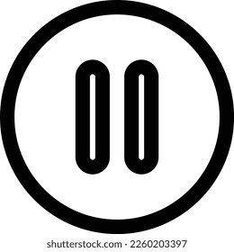 Pause icon vector illustration , related to music player. Line icon style
