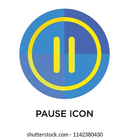 Pause icon vector isolated on white background for your web and mobile app design, Pause logo concept