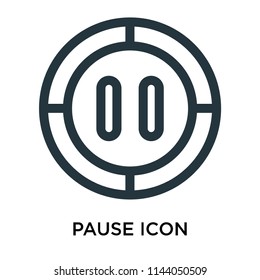 Pause icon vector isolated on white background for your web and mobile app design, Pause logo concept