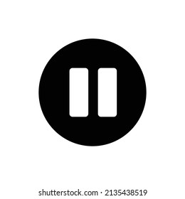 pause icon vector isolated on white board