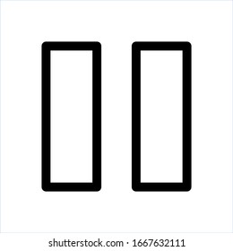 Pause icon vector simple design.