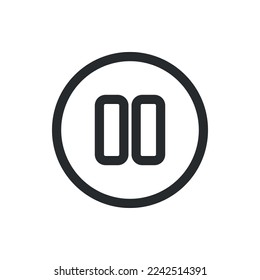 pause icon, pause vector, simple illustration