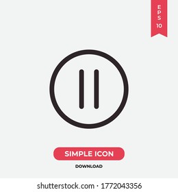 Pausar vector de icono. Detener el signo