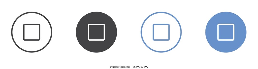 Pause icon vector symbol outline sign