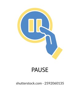 Pause icon. vector.Editable stroke.linear style sign for use web design,logo.Symbol illustration.