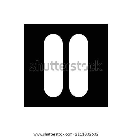 pause icon, web icon, technology vector illustration