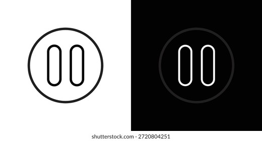 Iconos de pausa símbolos de Vector de Diseño gráfico. icono Eps10.