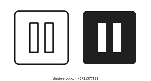 Pause icons sign vectors. suitable for web, app, infographic, etc