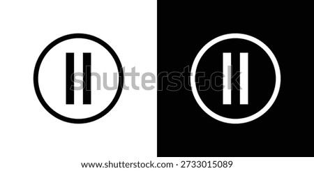Pause icons symbol for web and mobile filled vector isolated