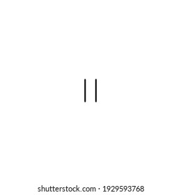 pause line art vector icon