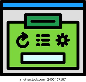 Pause Line Filled Vector Icon Design