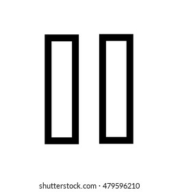 Pause line icon. Pixel perfect fully editable vector icon suitable for websites, info graphics and print media.