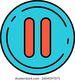 Pause Line vector Icon Design