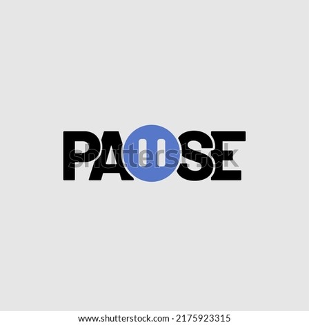 PAUSE logo with blue icon and black writing