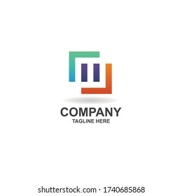 pausa plantilla de color de diseño de logotipo
