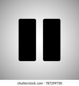 pause media sign icon
