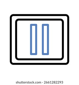 Pause Menu Outline bold Vector Icon which can be easily modified or Edited 