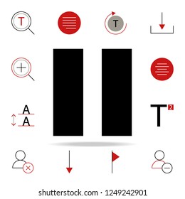 pause music icon. text editor icons universal set for web and mobile