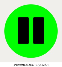 Pause navigation button.Vector illustration.