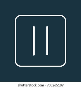 Pause Outline Symbol. Premium Quality Isolated Stop Element In Trendy Style.