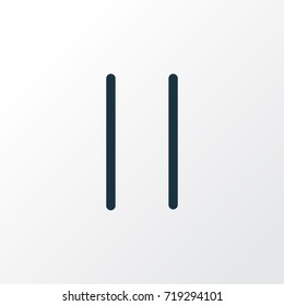 Pause Outline Symbol. Premium Quality Isolated Stop Element In Trendy Style.
