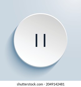 pause pixel art icon design. Button style circle shape isolated on white background. Vector illustration
