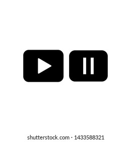 Pause and Play Button Symbol Icon Vector Design Illustration