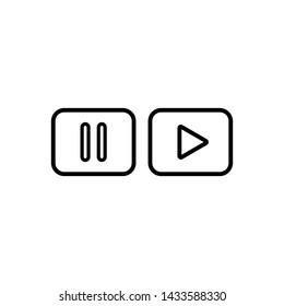 Pause and Play Button Symbol Icon Vector Design Illustration