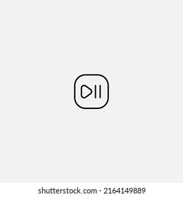 Pause play icon sign vector,Symbol, logo illustration for web and mobile