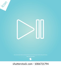 Pause play line icon