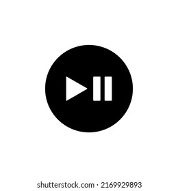Pause play on a white background. Vector illustration.