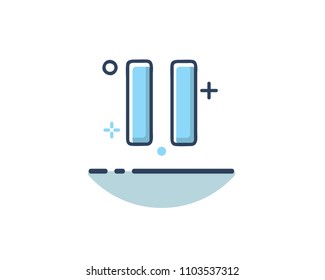 pause player icon design illustration,line filled style design, designed for web and app