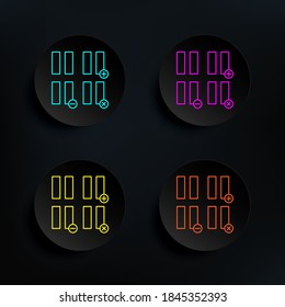 Pause, plus, remove, minus sign dark badge color set icon. Simple thin line, outline vector of web icons for ui and ux, website or mobile application