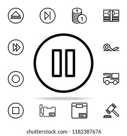 pause sign in a circle icon. web icons universal set for web and mobile on white background