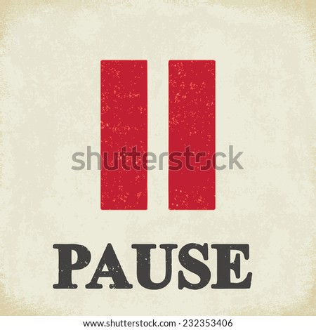 Pause sign - conceptual vector illustration 2