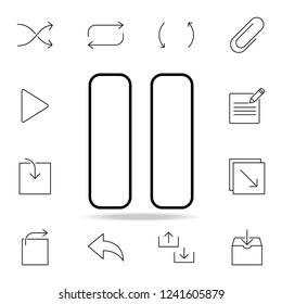 pause sign icon. Detailed set of simple icons. Premium graphic design. One of the collection icons for websites, web design, mobile app